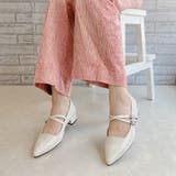アイボリー | ポインテッドトゥ ダブルストラップ 2WAY パンプス | Noubel Voug Relax