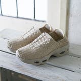 ベージュ/ベージュラメ | Gomu56 洗える 極上 ダブルエアー 伸び伸び スニーカー | Noubel Voug Relax