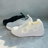 洗える 超軽量 厚底 ドット ニットスニーカー | Noubel Voug Relax | 詳細画像2 