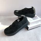 洗える 超軽量 厚底 ドット ニットスニーカー | Noubel Voug Relax | 詳細画像3 