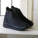 ブラック/ブラックラメ | Gomu56 洗える 超軽量 伸び伸び フィッ ト美脚 厚底 ブーツ | Noubel Voug Relax