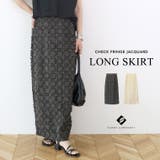 チェックフリンジジャガードロングスカート | FUNNY COMPANY+  | 詳細画像1