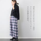 T/Cチェックフレアロングスカート | FUNNY COMPANY+ | 詳細画像5