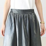 メタリックギャザーフレアスカート | FUNNY COMPANY＋  | 詳細画像21 