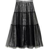 メタリックｘチュール重ねロングスカート | FUNNY COMPANY＋  | 詳細画像25 