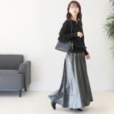 メタリックギャザーフレアスカート | FUNNY COMPANY＋  | 詳細画像6 