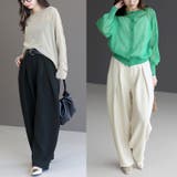 エステルツイルディープタックカーブパンツ | FUNNY COMPANY＋  | 詳細画像4 