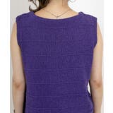 ボタン使いボーダー編みニットベスト | FUNNY COMPANY＋  | 詳細画像23 