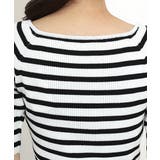 スクエアネックボーダーニットプルオーバー | FUNNY COMPANY＋  | 詳細画像22 