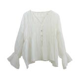 シワ加工キーネックシアーギャザーブラウス | FUNNY COMPANY＋  | 詳細画像26 