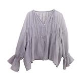 シワ加工キーネックシアーギャザーブラウス | FUNNY COMPANY＋  | 詳細画像25 