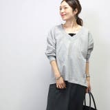 裏毛サイドリブVネックプルオーバー | FUNNY COMPANY＋  | 詳細画像3 