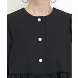 パールボタン前開きペプラムブラウス | FUNNY COMPANY+ | 詳細画像21