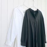 とろみツイルバックシャーリングシャツチュニック | FUNNY COMPANY＋  | 詳細画像7 