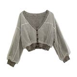 チュール重ねVネックカーディガン | FUNNY COMPANY＋  | 詳細画像25 