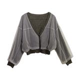 チュール重ねVネックカーディガン | FUNNY COMPANY＋  | 詳細画像26 