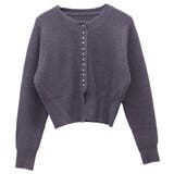 片畦ナイロンフェザークルーネックカーディガン | FUNNY COMPANY＋  | 詳細画像25 