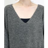 片畦編みVネックゆるニットプルオーバー | FUNNY COMPANY＋  | 詳細画像21 
