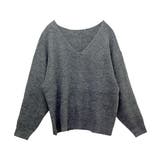 片畦編みVネックゆるニットプルオーバー | FUNNY COMPANY＋  | 詳細画像25 