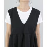 カットツイルVネックペプラムベスト | FUNNY COMPANY＋  | 詳細画像21 