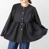 パールボタン前開きペプラムブラウス | FUNNY COMPANY+ | 詳細画像7