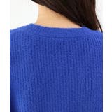 片畦ナイロンフェザークルーネックカーディガン | FUNNY COMPANY＋  | 詳細画像24 