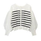 袖チュール重ねボーダー2WAYカーディガン | FUNNY COMPANY＋  | 詳細画像26 