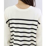 袖チュール重ねボーダー2WAYカーディガン | FUNNY COMPANY＋  | 詳細画像24 