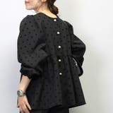 パールボタン前開きペプラムブラウス | FUNNY COMPANY+ | 詳細画像5