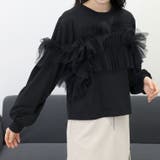 T/C天竺ｘチュールフリルドッキングプルオーバー | FUNNY COMPANY＋  | 詳細画像7 