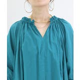 綿ボイルギャザーネックロングワンピース | FUNNY COMPANY+ | 詳細画像21