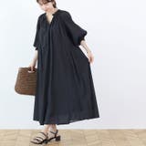 綿ボイルギャザーネックロングワンピース | FUNNY COMPANY+ | 詳細画像5