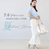 リネン混袖口ドロストシアーブラウス | FUNNY COMPANY＋  | 詳細画像3 