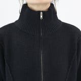 片畦編みハイネックダブルジップブルゾン | FUNNY COMPANY＋  | 詳細画像21 