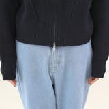 片畦編みハイネックダブルジップブルゾン | FUNNY COMPANY＋  | 詳細画像24 