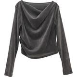 シアーベロアドレープネックプルオーバー | FUNNY COMPANY＋  | 詳細画像25 