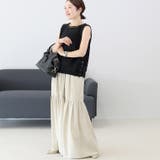 ボタン使いボーダー編みニットベスト | FUNNY COMPANY＋  | 詳細画像11 