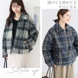 フェイクリングウールチェックブルゾン | FUNNY COMPANY＋  | 詳細画像7 