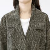 ヘリンボーンツイードダブルテーラードミドルコート | FUNNY COMPANY＋  | 詳細画像21 