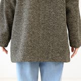 ヘリンボーンツイードダブルテーラードミドルコート | FUNNY COMPANY＋  | 詳細画像24 