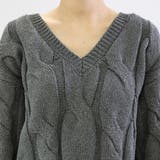 バルキーケーブルVネックニットプルオーバー | FUNNY COMPANY＋  | 詳細画像21 