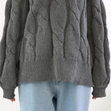 バルキーケーブルVネックニットプルオーバー | FUNNY COMPANY＋  | 詳細画像23 