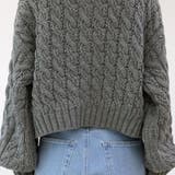 バルキーケーブルハーフジッププルオーバー | FUNNY COMPANY＋  | 詳細画像24 