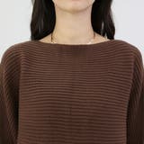 横リブボートネックドルマンニットプルオーバー | FUNNY COMPANY＋  | 詳細画像21 