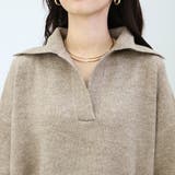 5G天竺サイドスリットスキッパーニットプルオーバー  | FUNNY COMPANY＋  | 詳細画像21 