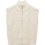 片畦編みダブルジップニットベスト | FUNNY COMPANY＋  | 詳細画像26 