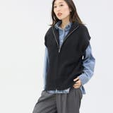 片畦編みダブルジップニットベスト | FUNNY COMPANY＋  | 詳細画像5 