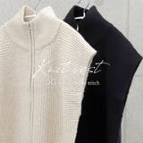 片畦編みダブルジップニットベスト | FUNNY COMPANY＋  | 詳細画像8 