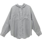 先染めプリントシアーフードシャツ | FUNNY COMPANY＋  | 詳細画像26 