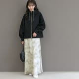 ニュアンス柄マットサテンロングスカート | FUNNY COMPANY＋  | 詳細画像18 